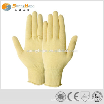 Amarillo 13gauge cocina aramid fibra corte guantes